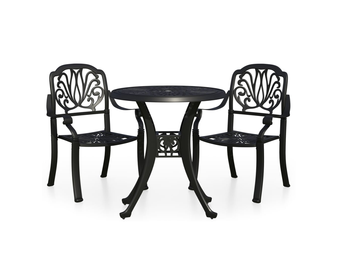 Bistro Set, Bistro Sets Vidaxl Preto Alumínio (n/a)