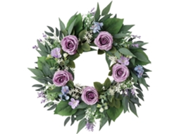 Guirlanda Artificial De Rosas Com Folhas - Decoração Para Porta De Entrada, Jardim, Uso Interno E Externo.
