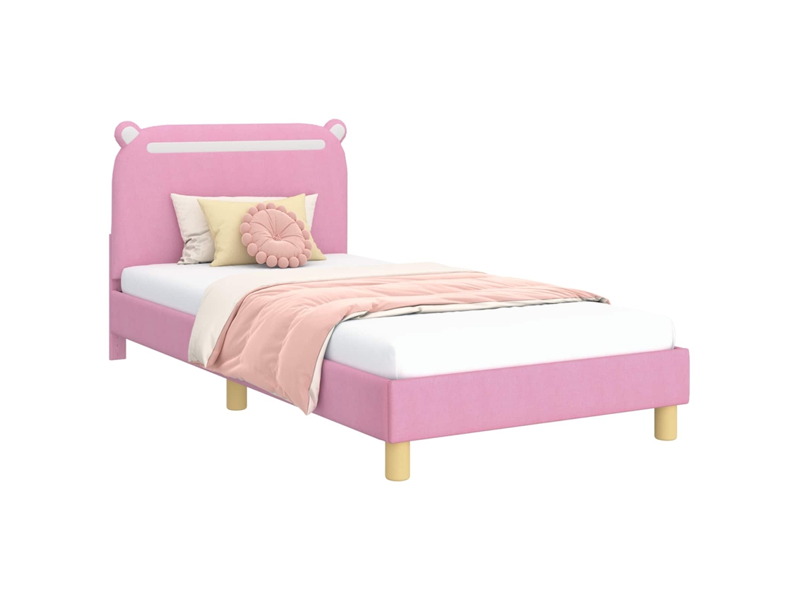 Estrutura de Cama Infantil com Cabeceira Rosa 90x190 cm MAISON EXCLUSIVE