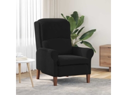 Vidaxl Poltrona Preto Veludo