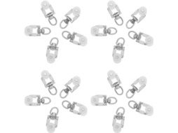 Conjunto De 40 Ganchos Metálicos Para Trilho Cortina Teto, Com
