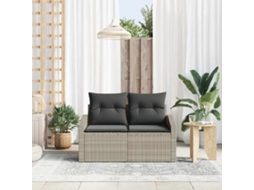 Vidaxl Sofá De Jardim Com Almofada 123 X 62 X 69 Cm Vime Pe
