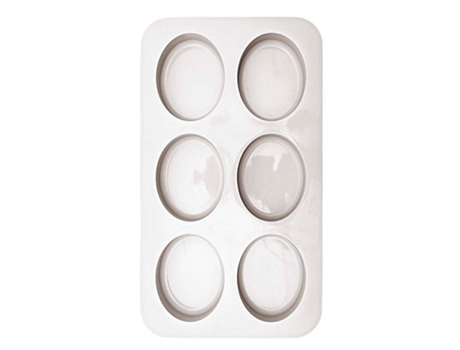 6 Formas Ovais de Sabonete de Silicone 8 X 6 X 3 Cm RICO DESIGN