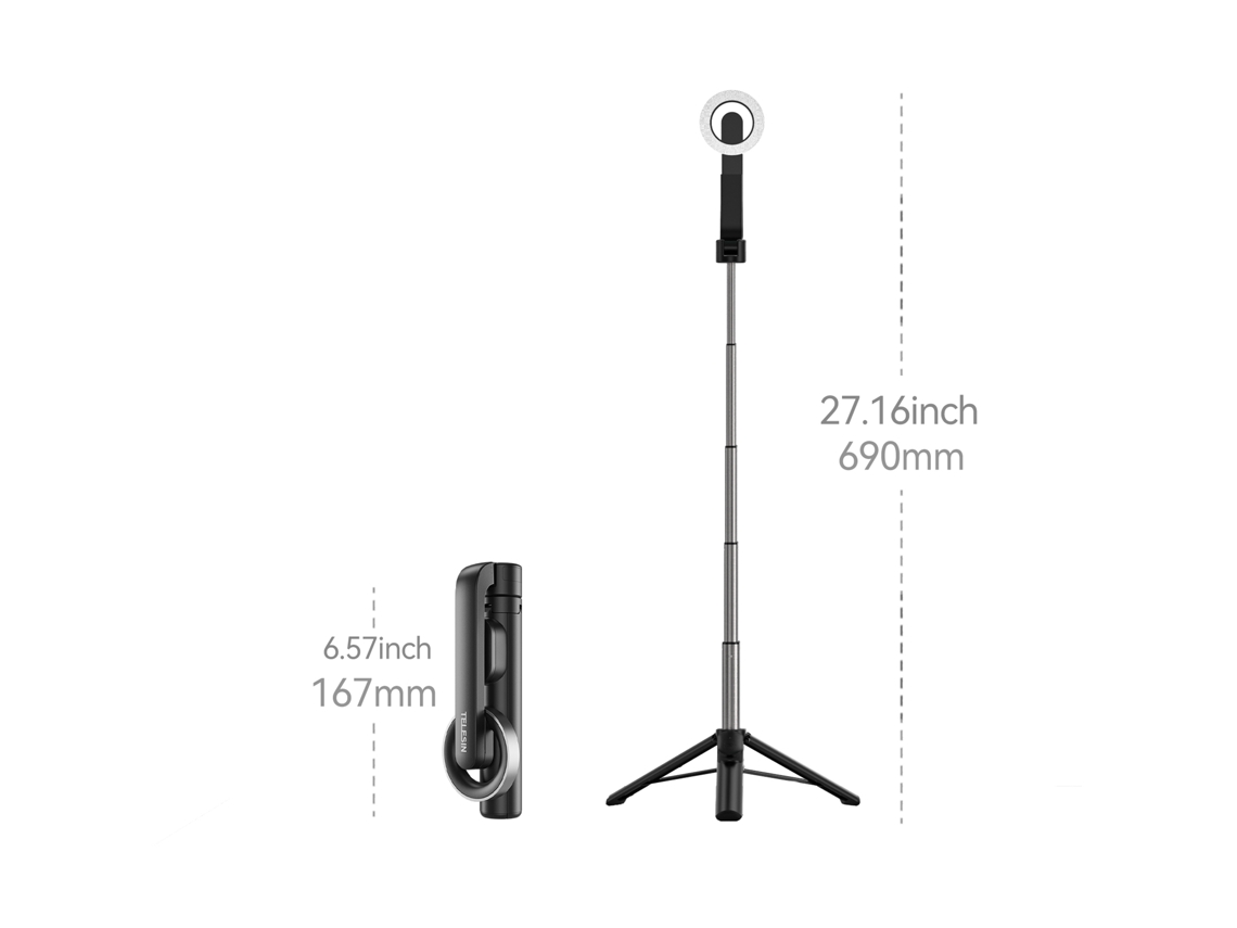 2026 palito de Selfie Magnético, Trípode de Escritorio Estable, Estabilizador Gimbal, Plegable Y Ajustable para Iphone