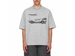 Rockinstone Back To The Future Movie Car Heather Gray Adult T-shirt Size:xxl