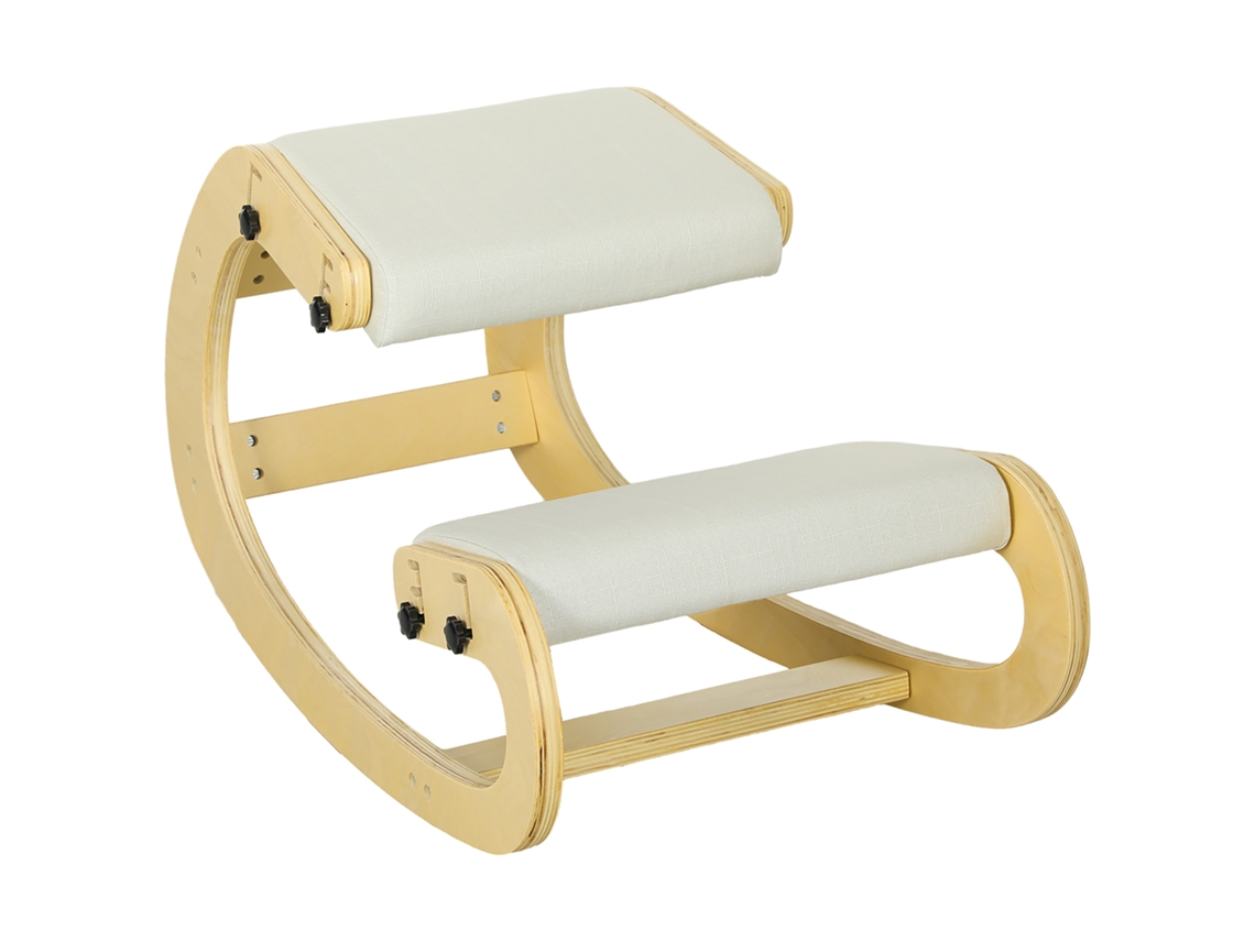 CADEIRA DE JOELHOS ajustável em tecido e madeira CHEZMOI