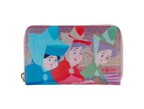 Carteira Fólio de Mulher SLEEPING BEAUTY Loungefly Princess Scene Zip Multicor