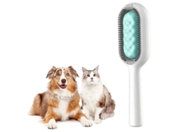 Pente de Grooming 2 em 1 para Pets com Design de Massagem Remove Pelo Solto e Emaranhado S/MARCA