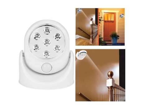 Lanterna De Segurança Led Detetor De Movimento 360° Sem Fio Branco Savfy