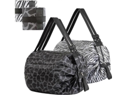 Conjunto de 2 Sacolas de Compras Reutilizáveis ​​e Dobráveis ​​ Sacolas Resistentes e Impermeáveis ​​para Armazenamento, Suportam Até 15 Kg, em GOKOCO