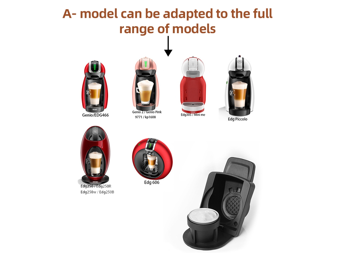 Primerox adaptador Reutilizável para Cápsulas de Café com Colher e Pincel Compatível com Dolce Gusto