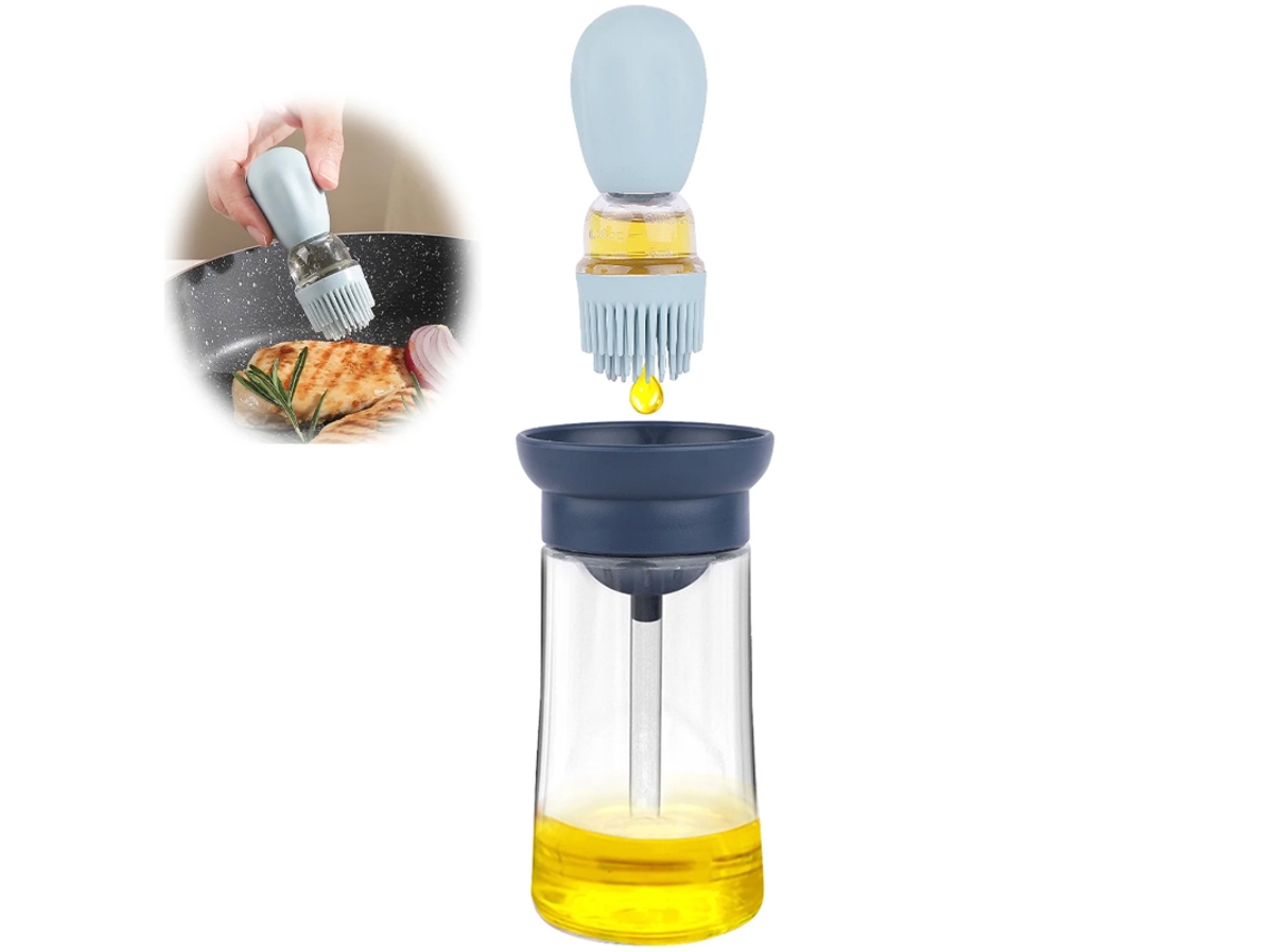 Distribuidor De Óleo 2 Em 1 Com Escova De Silicone Para Grelhar NICECEE