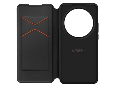 Made For Xiaomi Capa Para Xiaomi 15 Ultra Flip Porta-cartões Com Alça Preto
