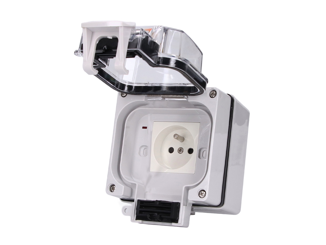 Tomada Externa À Prova D'água Ip66, para Montagem na Parede, Padrão Francês, 250 V, 16 a BRILVIBERA