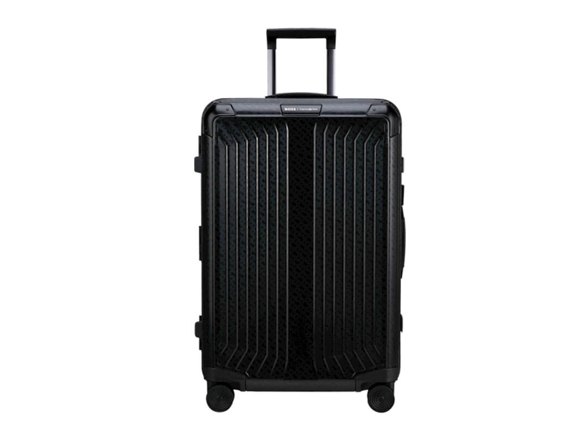 Mala De Viagem / Trolley Médio 69cm 4r Lite Box Alu Boss Preta Samsonite