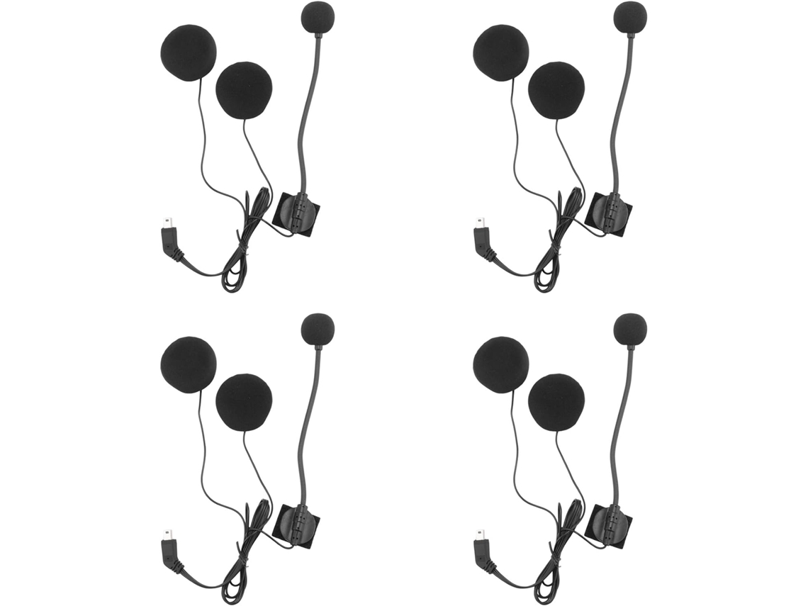 4x Casque De Moto Casque Microfone Bluetooth Haut-parleur Casque Acessórios Para Demi-casque