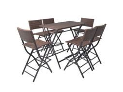 Outdoor Bar Set, Outdoor Bar Sets Vidaxl Marrom Rattan / Vime (n/a)