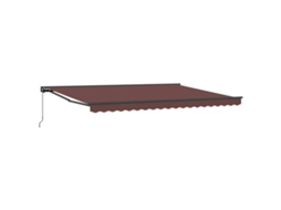 Conjunto 1 Toldo Retrátil Vidaxl Castanho Alumínio (450 × 300 Cm)