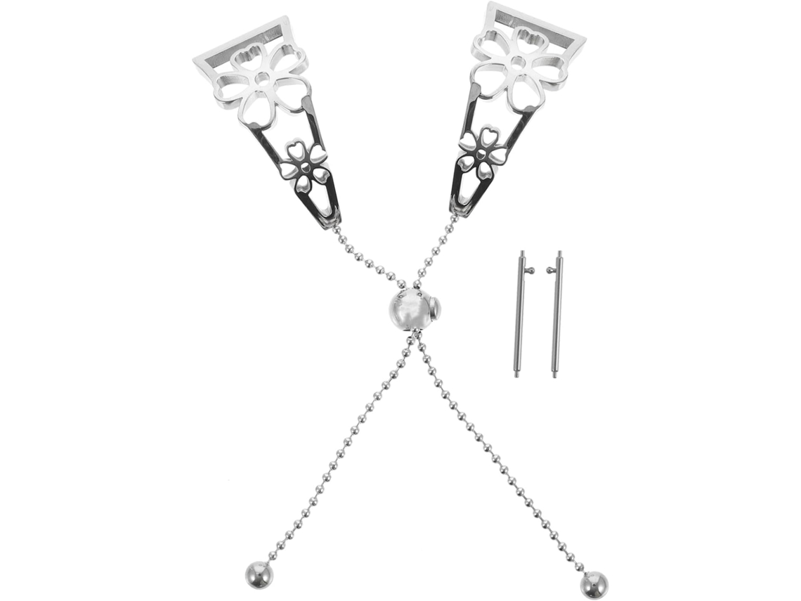 Pulseira De Aço Inoxidável Com Design Flor Vazada, Resistente Ao