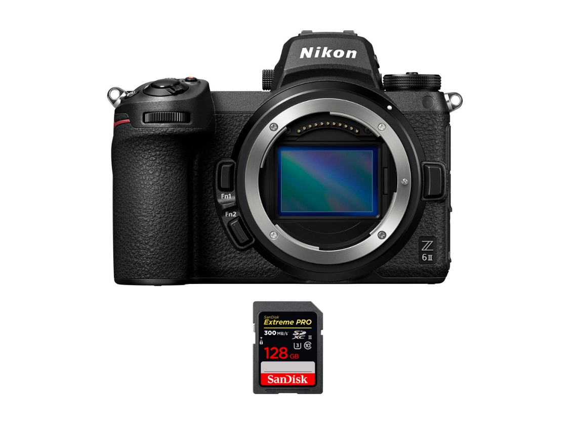 Z6 Ii Corpo + 1 Sandisk 128gb Uhs ii 300mb/s Máquina Fotográfica Híbrida + Ebook “20 Dicas para Fotos Que Impressionam” NIKON