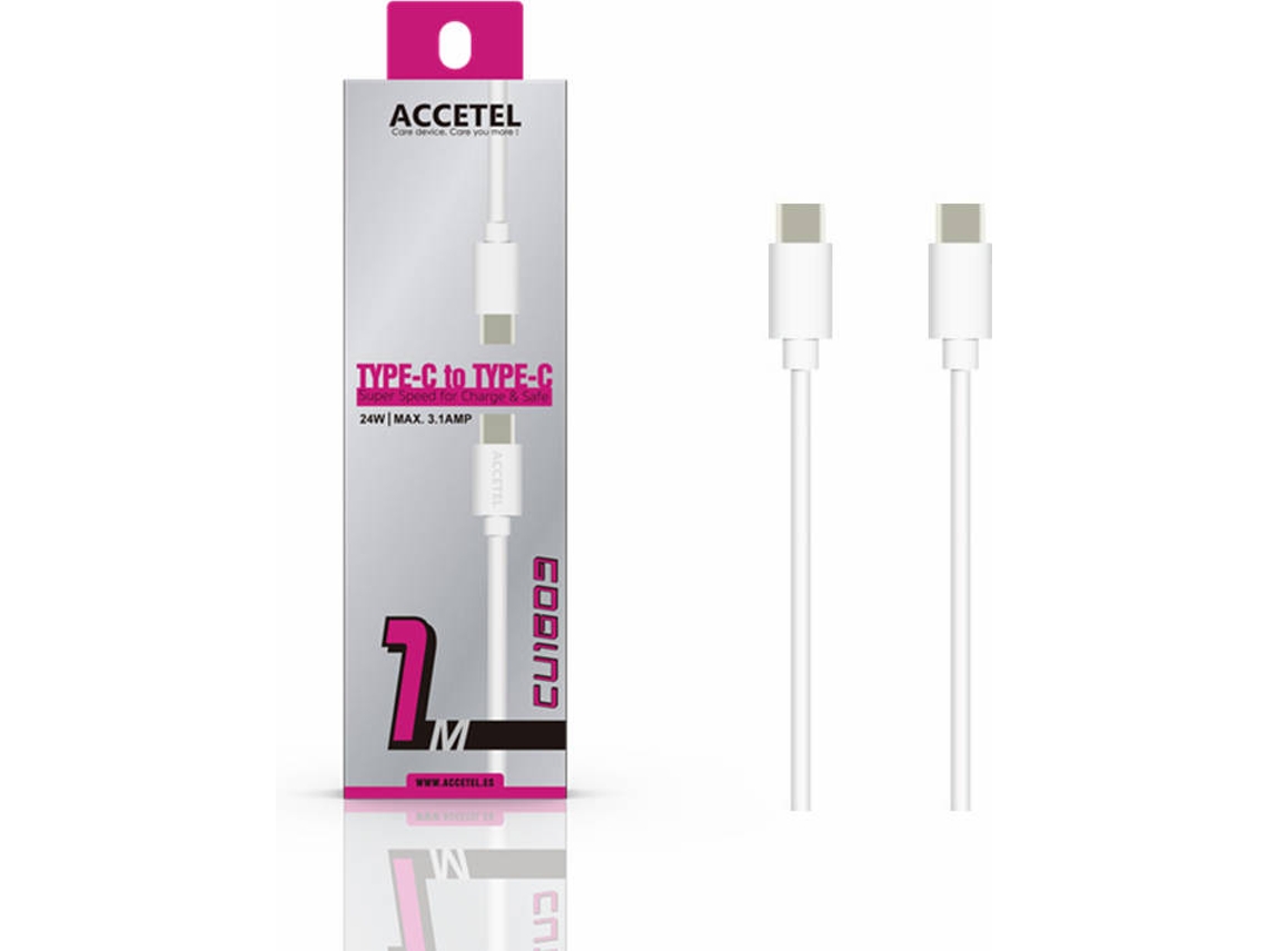 Cabo para Samsung Galaxy S22 Plus 5G ACCETEL CU-1609 (Type-C - 1 m - Branco)