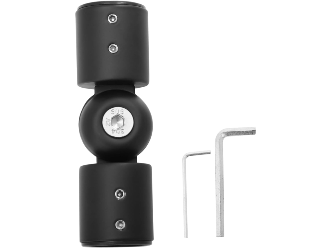 Conector Angular Em Aço Inoxidável Para Varões De Cortina