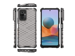 Yuru capa Protetora Compatível com o Smartphone Xiaomi Redmi Note 10 Pro, Material Tpu+pc, Transparente, 1 Unidade
