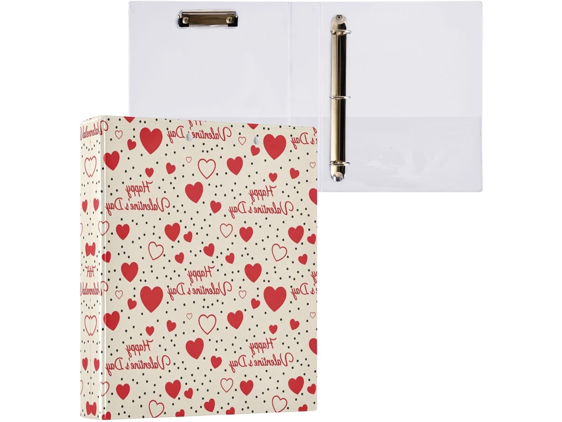 Pasta de 3 Argolas para Papel Tamanho Carta , Organizador Redondas com Prancheta, Suporte Pran (27,9 X 21,6 Cm)