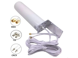 Antena Externa De Alto Ganho 3g/4g Lte Com Conectores Macho Crc9 Duplos Cr9 De 5 M Para Modem/roteador 3g/4g Aquaforge
