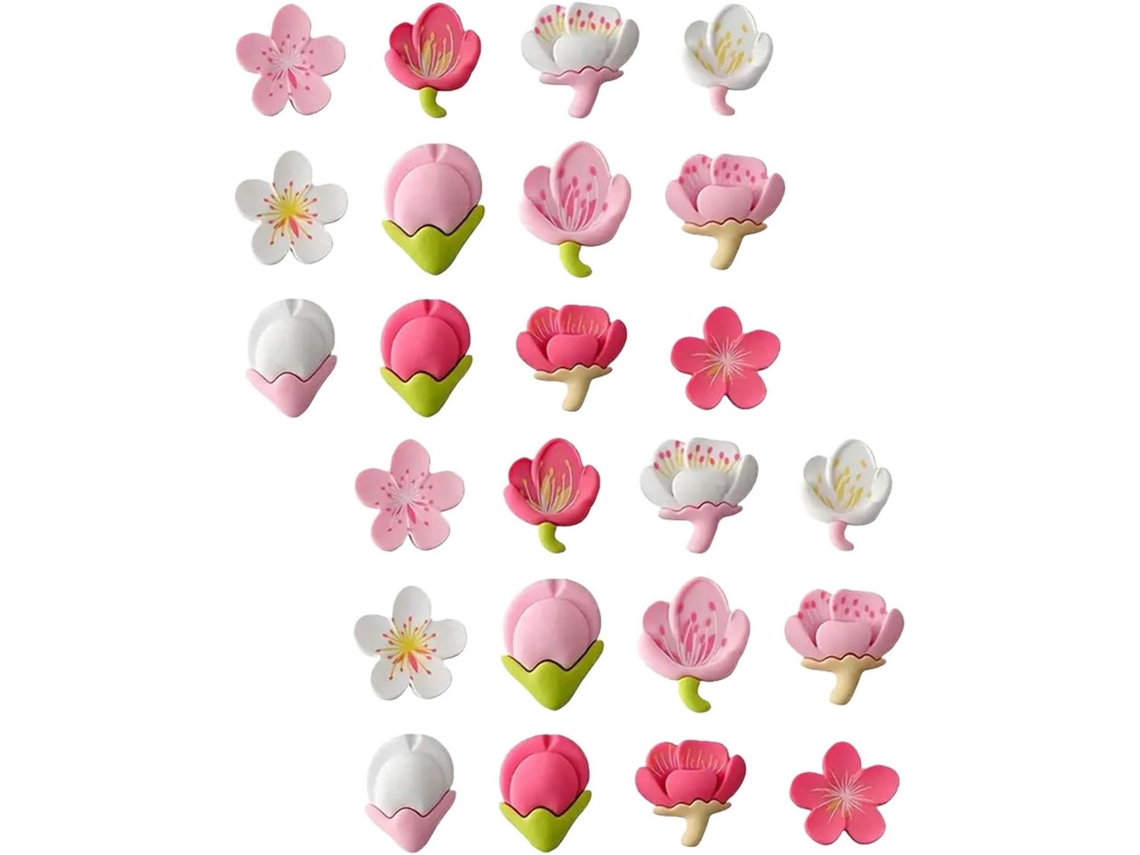 Conjunto De 48 Tachinhas Em Formato Flor Cerejeira Da Housoutil Para Cortiça, Resina E Metal Versáteis Para Uso Em Sala