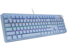 Teclado Mecânico Para Jogos, Com Fio Usb E Interruptores Vermelhos, Retroiluminação Led Arco íris, Teclas Multimídia, 108 Teclas Aquaforge