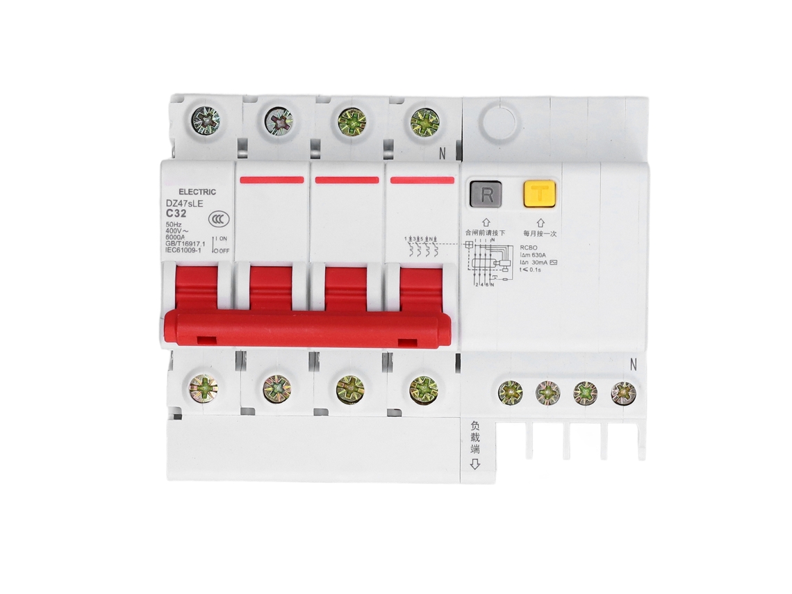 Disjuntor Miniatura C32 4p+n Com Proteção Contra Fuga Para Transformação De Rede Rural 400v