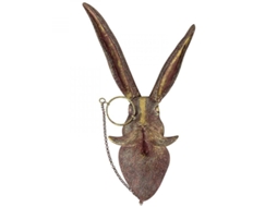 Nova Line escultura de Cabeça de Animal em Parede, Decor Resina com Óculos Coelho Cervo Urso Raposa Rato Bronze