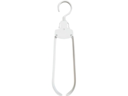 Cabide dobrável Lyx White One-Touch, gola anti-elástica, suporte anti-elástico e aderência antiderrapante, 1 pacote