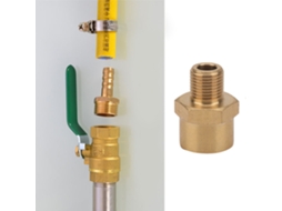 Laxiscreedligação De Tubo De Bronze Com Conector E Adaptador Para Manómetros E Conversão De Roscas