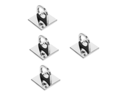 Conjunto de 4 Suportes Multiuso para Barreira de Segurança: Placa de Parede e Placa com Ilhós. SFUSHOS