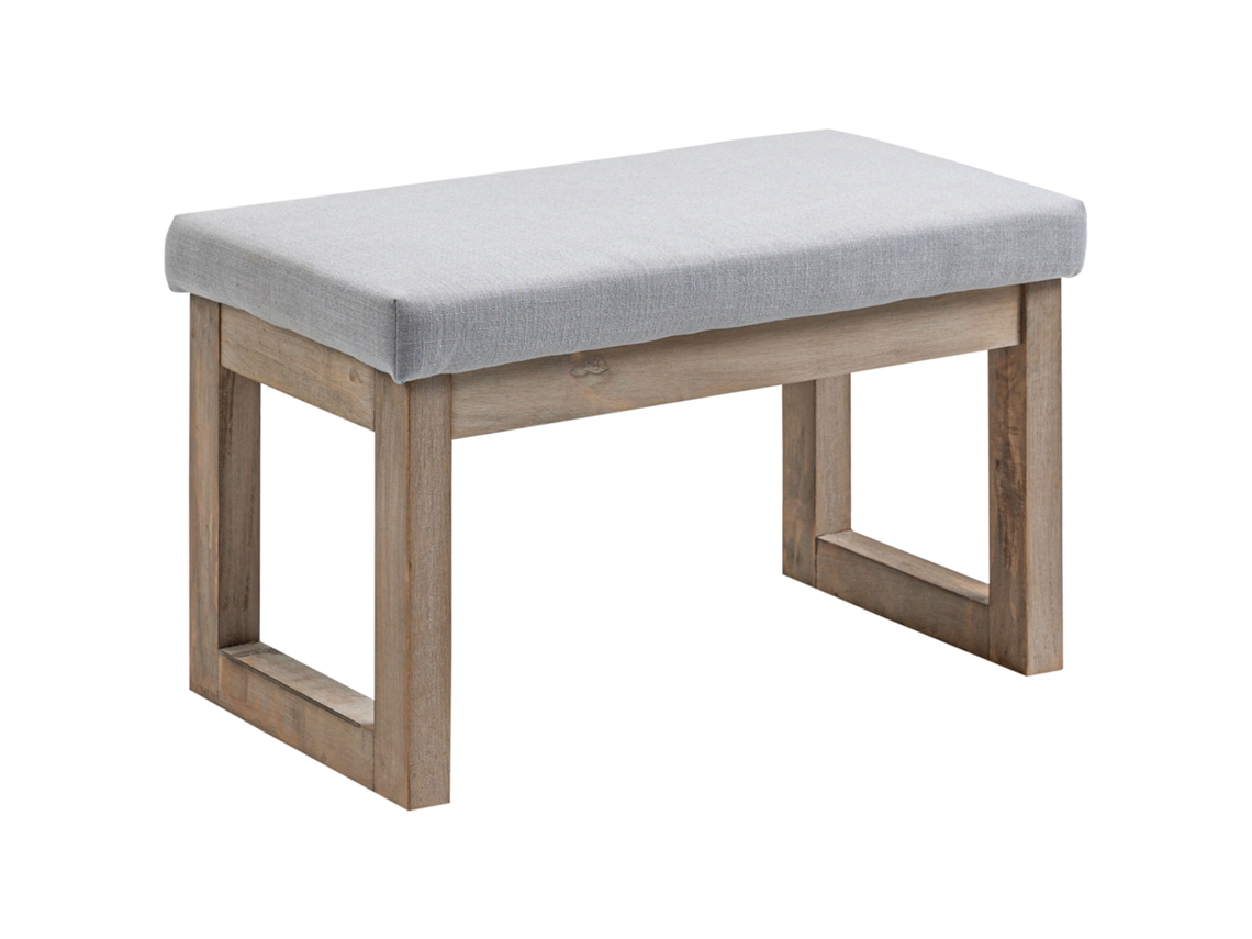 Banco para os Pés em Design Escandinavo,pufe,apoio para Pés,68cmx38cmx42cm,cinza+natural BTFORUS