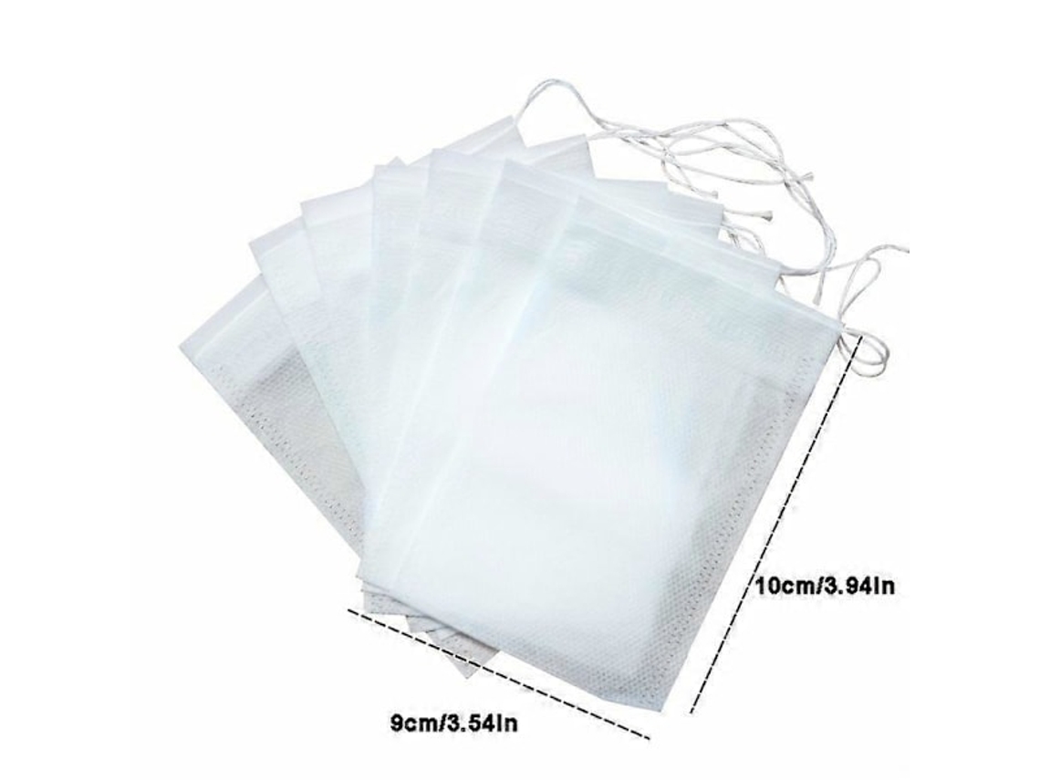 200 Saquinhos De Tempero Para Culinária, Com Cordão, Chá Transparentes Tecido Não (para Infusões Especiarias, Filtros Especiarias) 9*10cm -