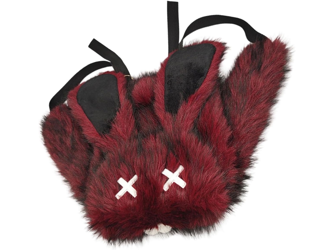 Mochila Grande Com Orelhas De Coelho, Estilo Gótico Punk, Pelúcia Alças Ajustáveis Para Mulheres,