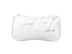 Bolsa Organizadora De Pincéis De Maquiagem De Couro Pu Com Padrão Marmoreado Fashion