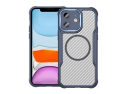 Capa Transparente Para Iphone 11 - Textura De Fibra De Carbono - Magsafe
