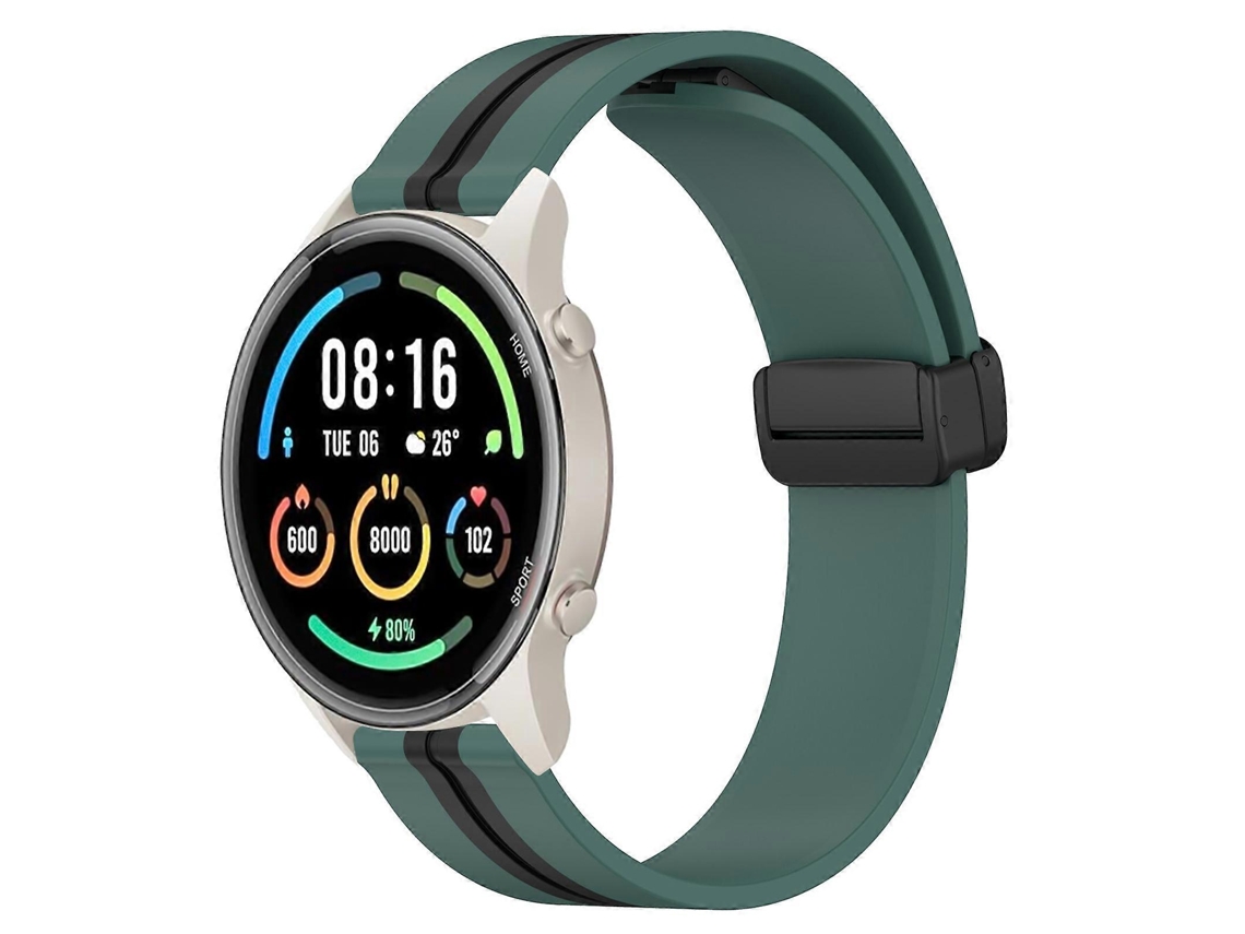 Pulseira De Silicone Dobrável Com Fecho Magnético Para Xiaomi Mi Watch Sport 22mm