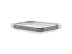 Vidaxl Recipientes Gastronorm 4 Pcs Gn 1/1 20 Mm Aço Inoxidável