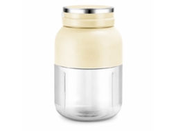 Liquidificador Portátil Elétrico 1300 Ml, Copo Para Sumo Com Duas Tampas, Branco