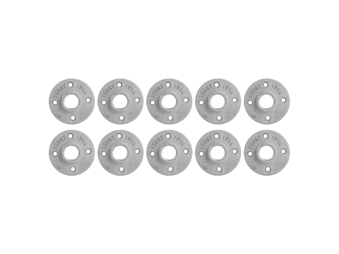 Base De Flange De Piso 4 Furos Dn20 3/4in Liga De Alumínio Rosca Precisa Aplicações Variadas