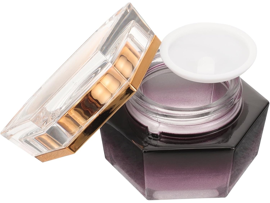 Pote De Vidro Elegante Para Cosméticos, 20g, Com Tampa, Para Creme Facial.