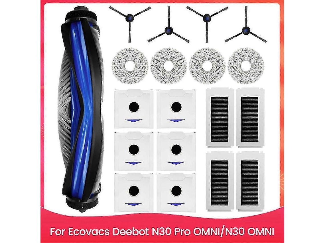 Para Aspirador De Pó Robô N30 Pro Omni/n30 Omni, Escova Lateral Principal, Filtros Hepa, Pano De Esfregão, Sacos De Pó