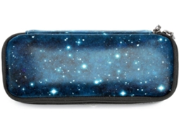 Estojo Grande Lápis Com Estampa De Galáxia, Nebulosa E Estrelas, Organizador De Maquiagem, Ideal Escola