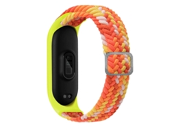 Pulseira De Nylon Trançado Ajustável E Elástica Para Xiaomi Mi Band 7