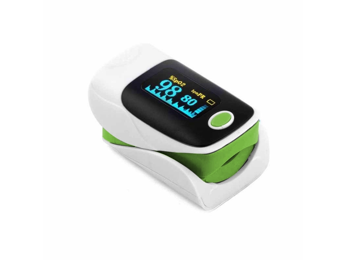 Monitor De Frequência Cardíaca De Pulso Para Oxímetro Com Clipe De Dedo Verde 